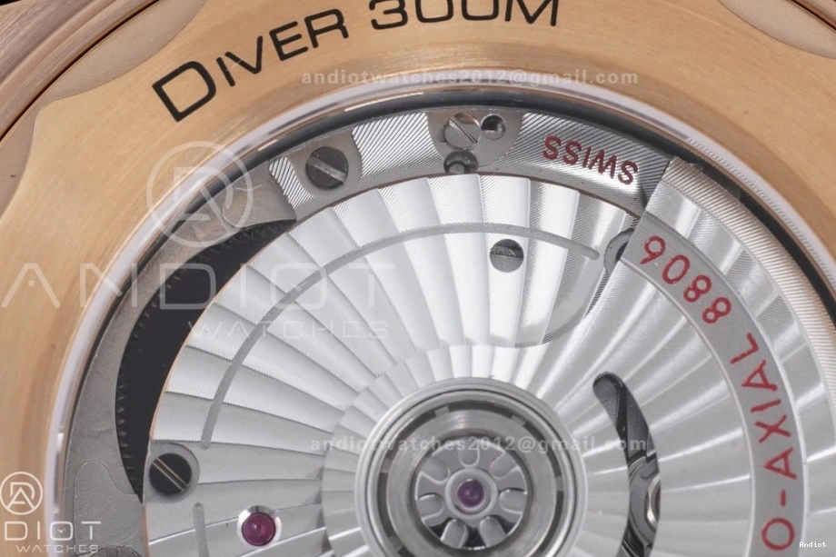 Best VSF Seamaster Mesh Dial Black A8806 Diver Bracelet 300M on Edition Gold Rose 1:1 1230